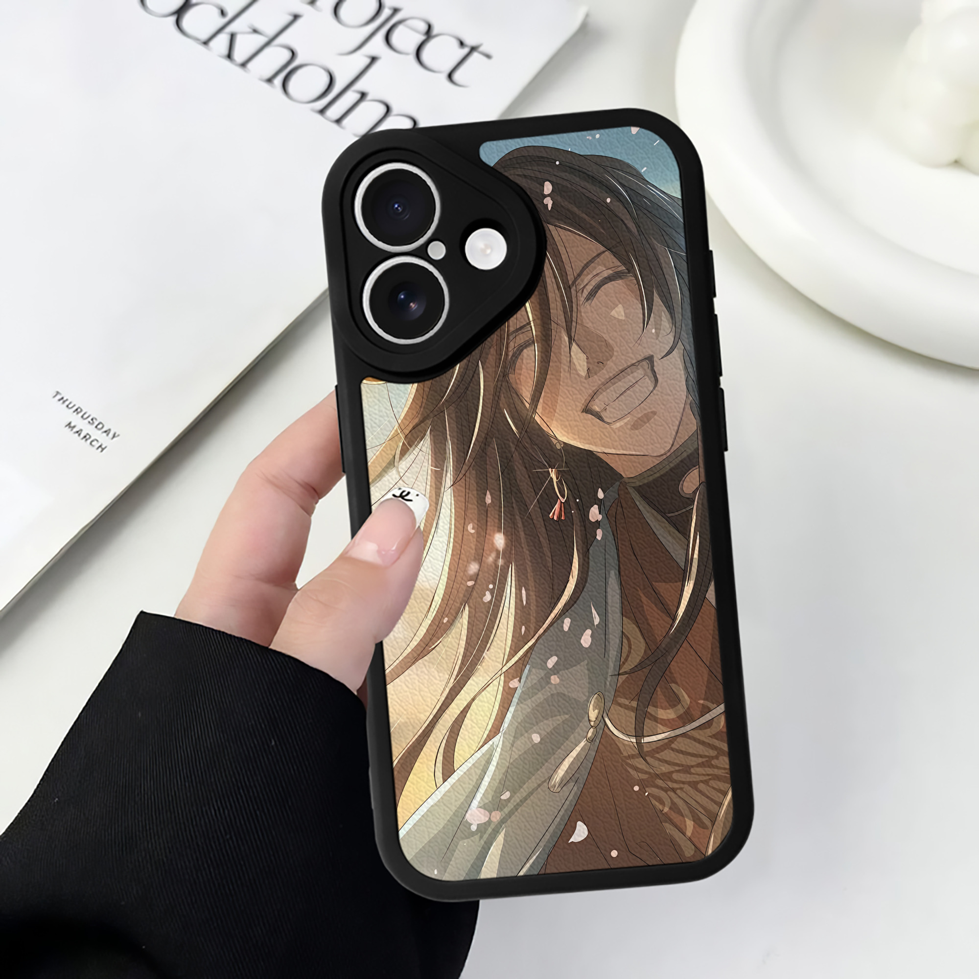 （画像用） 刀剣乱舞 Touken Ranbu 【iPhone 16シリーズ対応】シリコンスマホケース（レザー調） 材質：シリコン